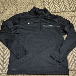 Nike Men's 1/4 Zip Black Performance Jacket